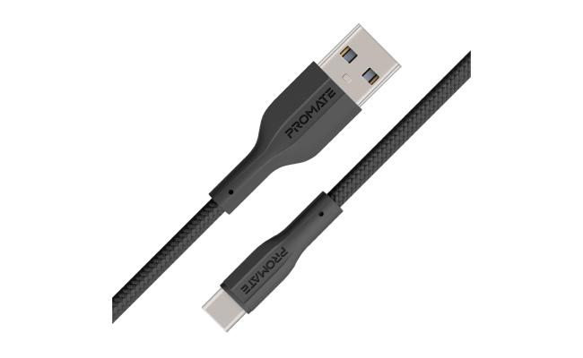 Promate xCord-AC Super-Flexible USB-A to USB-C Cable, 10W, 1M